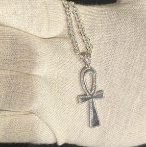 Iced Out Ankh Pendant and Chain